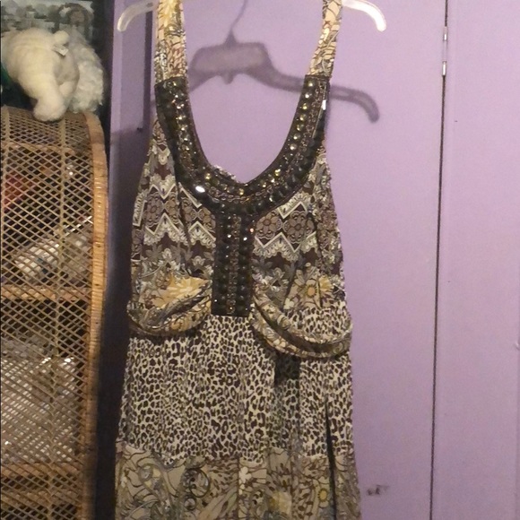 Print midi dress - Picture 1 of 5